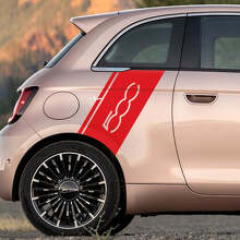 Rear Fender Stripe Decal side Graphics stripes for Fiat 500 3