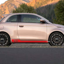Custom Text Rocker Panel 500 Side Stripe Decal Graphics For Fiat 500 3