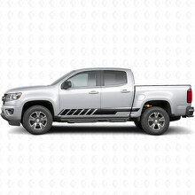 Slanted Racing Door & Rocker Panel Vinyl Stripes for Chevrolet Colorado 2nd Gen 2015-2022_2