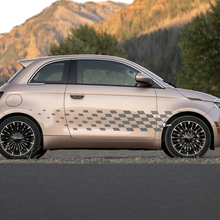 Doors checkered flag Decal side Graphics stripes for Fiat 500 2
