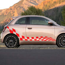 Doors checkered flag Decal side Graphics stripes for Fiat 500 2 3