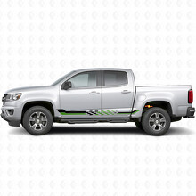 Checkered Racing Door & Rocker Panel Vinyl Stripes for Chevrolet Colorado 2nd Gen 2015-2022_4