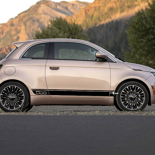 Rocker Panel Doors Decal side Graphics stripes for Fiat 500