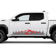 TRD Off Road Side Mountains Trees Rocker Panel Decals Stickers for Toyota Tacoma Truck 2
