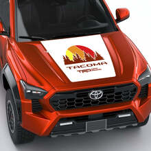 Vintage Retro Heritage Stripes Wrap Hood decal Sticker for Toyota Tacoma fourth-generation 3