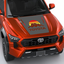 TRD off Road Mountains Vintage Retro Heritage Stripes Wrap Hood decal Sticker for Toyota Tacoma 4th gen 2