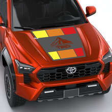 TRD Mountains Vintage Retro Stripes Hood Decal Sticker for Toyota Tacoma 4th Gen 2