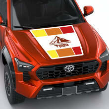 TRD Mountains Vintage Retro Heritage Stripes Wrap Hood decal Sticker for Toyota Tacoma 4th gen 3