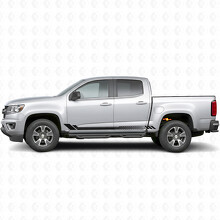 Honeycomb Door & Rocker Panel Vinyl Stripes for Chevrolet Colorado 2nd Gen 2015-2022_2