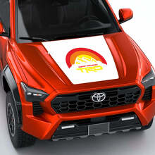 TRD Mountains Vintage Retro Heritage Sun Stripes Hood decal Sticker for Toyota Tacoma 4th gen 2