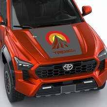 TRD Mountain Vintage Retro Heritage Sun Stripes Hood decal Sticker for Toyota Tacoma 4th gen 2