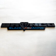 Black Diamond Horse 3D Fender Badge Emblem for Muscle Cars_4
