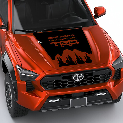 TRD Mountains Trees Wrap Hood decal Sticker for Toyota Tacoma 4th gen