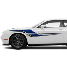 Two colors Side Stripes Decals Stickers For Dodge Challenger or Charger 3