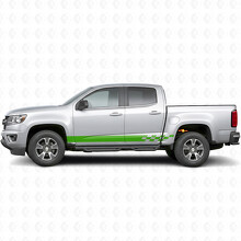 Checkered Lightning Door & Rocker Panel Vinyl Stripes for Chevrolet Colorado 2nd Gen 2015-2022_6