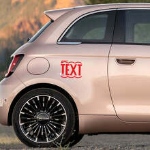 Custom Text Decal Sticker Side Graphics for Fiat 500 2 3
