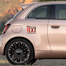 Custom Text Decal Sticker Side Graphics for Fiat 500 2