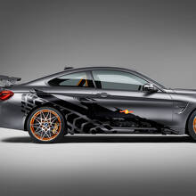 Side Doors Rear Tires Tracks Vinyl Decal Sticker fit to BMW models etc 3