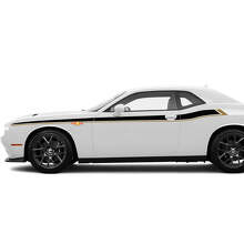 Two colors Side Accent Stripes Decals Stickers For Dodge Challenger 2