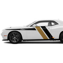 Two colors Side Stripes Accent Decals Stickers For Dodge Challenger 2