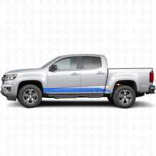 Layered Lightning Door & Rocker Panel Vinyl Stripes for Chevrolet Colorado 2nd Gen 2015-2022_5
