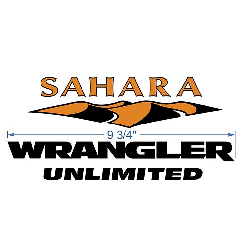Sahara Dunes Wrangler Unlimited decals stickers for Jeep Sahara Wrangler Unlimited CJ TJ YK JK XJ 1