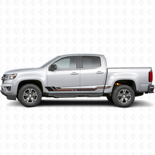 Parallel Accent Door & Rocker Panel Vinyl Stripes for Chevrolet Colorado 2nd Gen 2015-2022_2