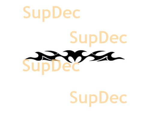 Tribal Flame Outline Vinyl Decal For Cars