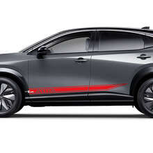 Sides Sharpened Racing Logo Accent Stripes Graphics Decal Kit for Nissan ARIYA 3