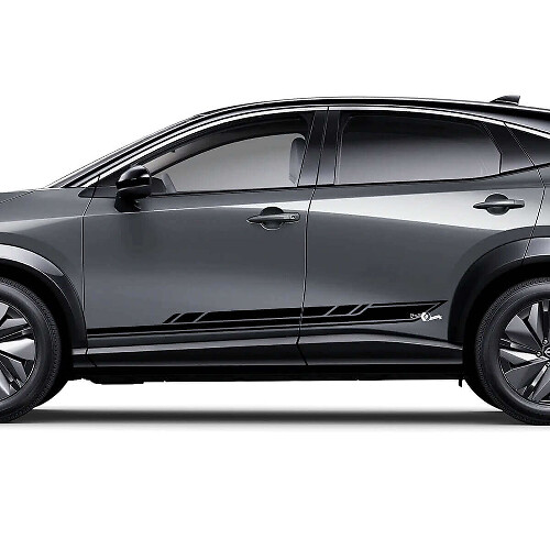 Geometric Sides Racing Accent Stripes Graphics Decal Kit for Nissan ARIYA 1