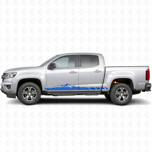 Mountain Topographic Door & Rocker Panel Vinyl Stripes for Chevrolet Colorado 2nd Gen 2015-2022_5