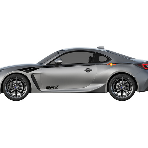 Pair of Racing Stripes Vinyl Decal Stickers for Subaru BRZ