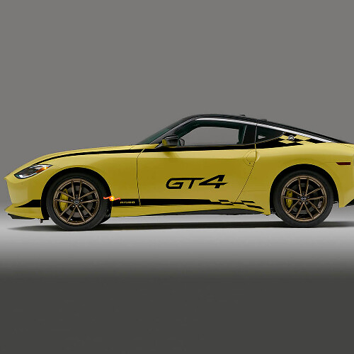 Nismo Side Checkered Stripe Decal Full Kit for Nissan Z GT4 1