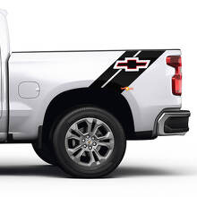 Side Bed Stripes off-road 4x4 Decals Stickers 2 colors for Chevrolet Bed 2