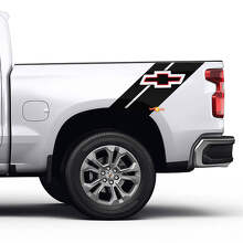 Side Bed Stripes off-road 4x4 Decals Stickers 2 colors for Chevrolet Bed 2
