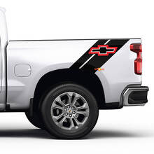 Side Bed Stripes off-road 4x4 Decals Stickers 2 colors for Chevrolet Bed 3