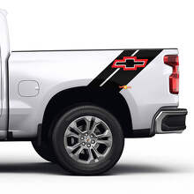 Side Bed Stripes off-road 4x4 Decals Stickers 2 colors for Chevrolet Bed 3