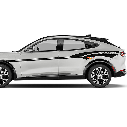 Pair MACH E Accent Stripes Side Door Decal vinyl stickers for Ford Mustang MACH-E 1