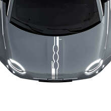 500 Hood Stripe Decal Sticker Graphics for Fiat 500 2