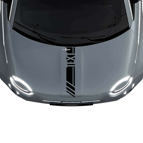 Custom Text Hood Racing Stripe Decal Sticker Graphics for Fiat 500