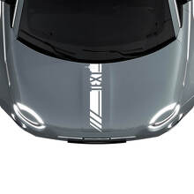 Custom Text Hood Racing Stripe Decal Sticker Graphics for Fiat 500 2