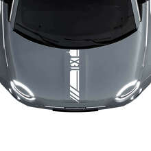 Custom Text Hood Racing Stripe Decal Sticker Graphics for Fiat 500 2