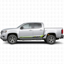 Retro Mountain Wave Door & Rocker Panel Vinyl Stripes for Chevrolet Colorado 2nd Gen 2015-2022_3