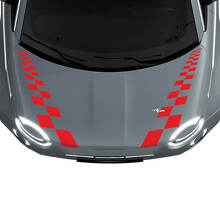 500 Dual Checkered Hood Stripe Decal Sticker Graphics for Fiat 500 3