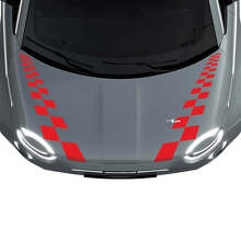 500 Dual Checkered Hood Stripe Decal Sticker Graphics for Fiat 500 3