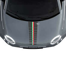 Italy Flag Stripes Hood Decal Sticker Graphics for Fiat 500 2