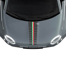 Tri Stripes Flag Hood Stripe Decal Sticker Graphics for Fiat 500 2