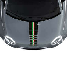 Italy Flag Stripes Hood Decal Sticker Graphics for Fiat 500 3