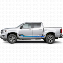 Retro Parallel Door & Rocker Panel Vinyl Stripes for Chevrolet Colorado 2nd Gen 2015-2022_2