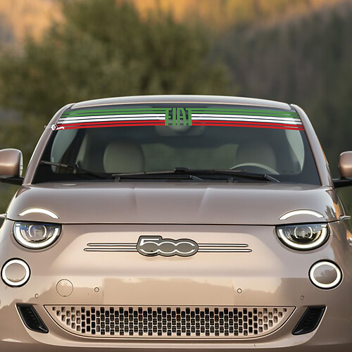 Front Italy Flag Windshield Decal Graphics for Fiat 500 1